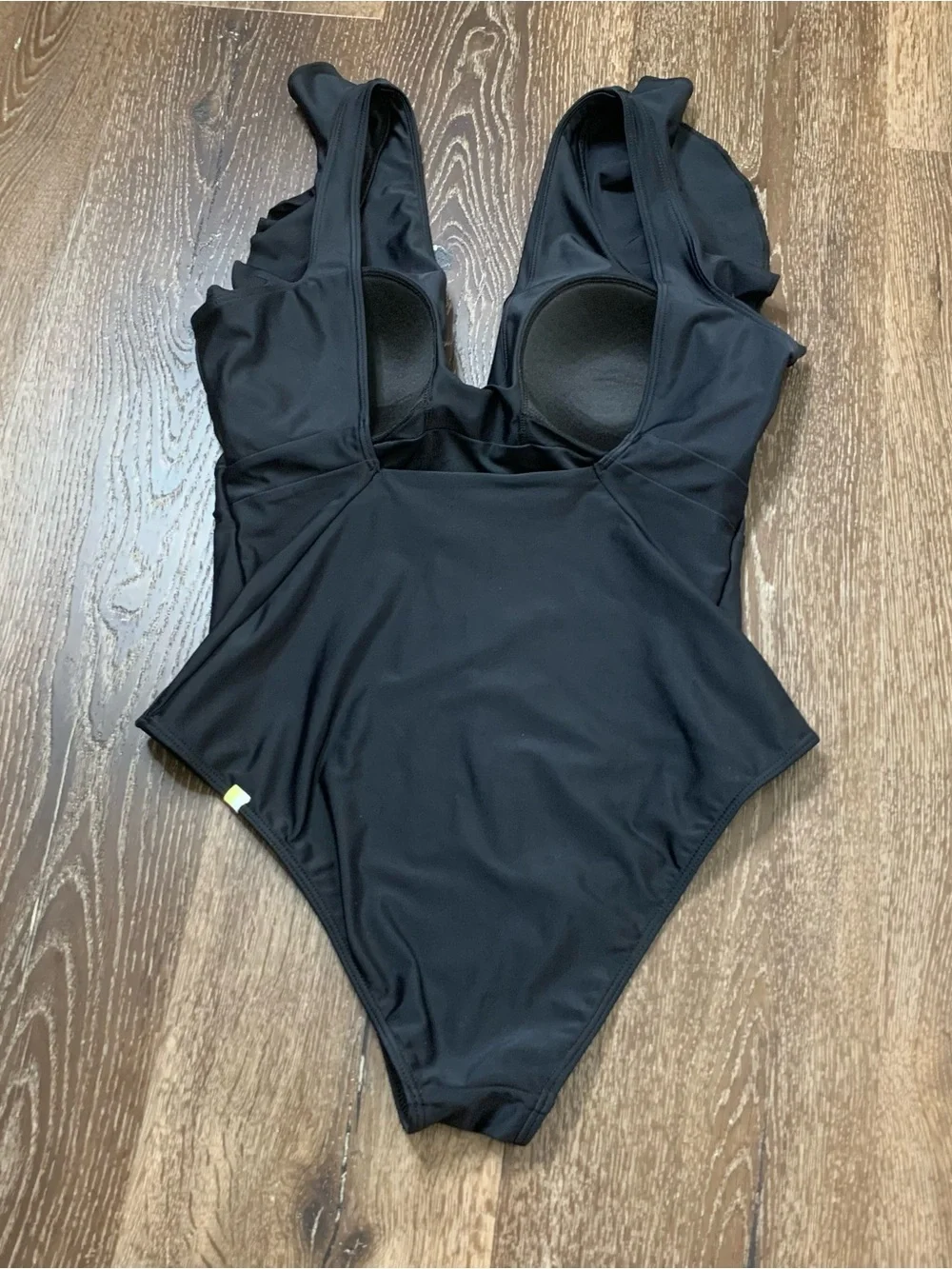 Summersalt Womens black the Ruffle backflip one piece swimsuit 10